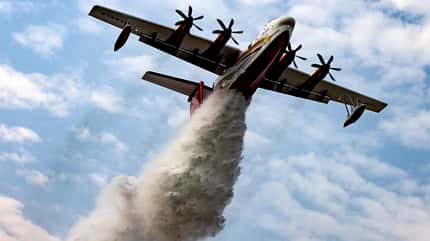 China's AG600M Firefighting Aircraft Completes Water Scooping And Dropping Tests