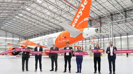 BER, Berlin, easyJet, easyJet hat am BER einen Wartungshangar eröffnet, den ersten außerhalb Großbritanniens.