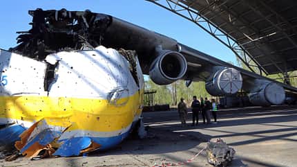 Destroyed An-225 Mriya plane