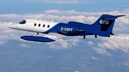 Learjet, GFD, Flugzieldarstellung, Hohn, Learjet 35A der GFD.