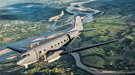 Kolumbien, C47, AC47T, Militär, Gunship, Modernisierung, Oldtimer, Normandie, Drogen, Rebellen