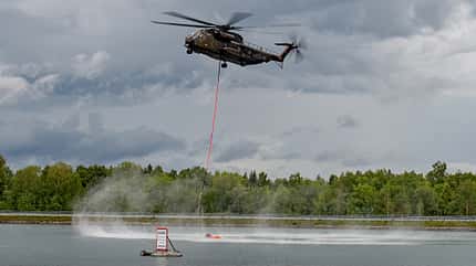 CH53, Luftwaffe, Sikorsky, Waldbrand, Löschbomber, Bundeswehr, HSG64, Laupheim, Lechstaustufe