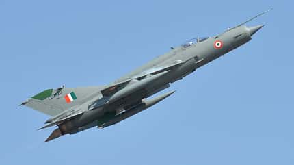 MiG21, Indien, MiG-21, Bison INDIA-AVIATION-ARMAMENT-AIR-SHOW