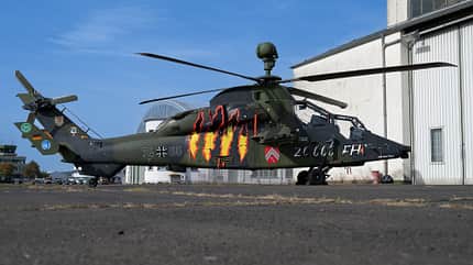 Kampfhubschrauber Tiger am Boden