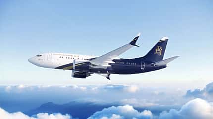 boeing, bbj, business jet, geschäftsreise, select, kabine, vip, 737-7 Boeing BBJ 737-7 im Flug Artists Impression