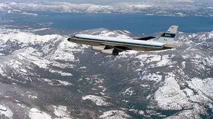 NASA, Convair, CV-990, Coronado, Absturz, Forschung, Space Shuttle, Ames, Airliner Convair CV-990 NASA in der Luft