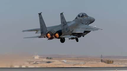 F-15E nach dem Abheben