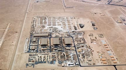 F35, F-35, Lightning, Mittlerer Osten, Kampfflugzeug, USAF, US Air Force, Al udeid, qatar, tanker, air base Al Udeid Luftaufnahme