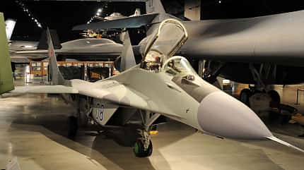 suchoi, su27, su-27, flanker, kampfflugzeug, ukraine, warbird, museum, Dayton, mig, mikojan, us air force MiG-29 im Museum seitlich