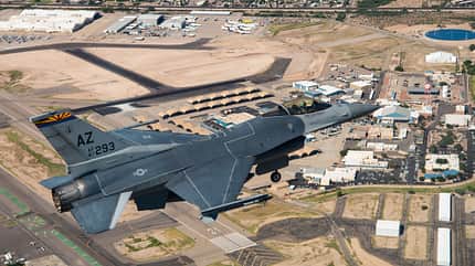 lockheed martin, f16, f-16, slowakei, block 70, tucson, us air force, kampfflugzeug F-16 über Tucson