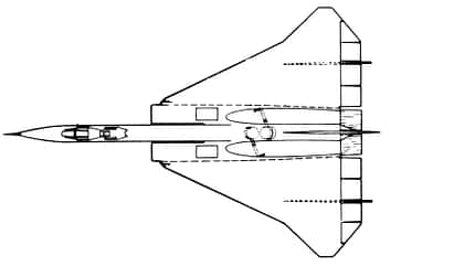 f108, xf-108, rapier, north american, naa mach 3, jäger, kampfflugzeug XF-108 Rapier Zeichnung Draufsicht