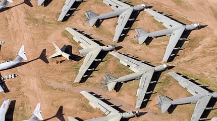 b52, B-52H, Boeing, bomber, kampfflugzeug, us air Force, usaf Boeing B-52H Schrottplatz aus der Luft