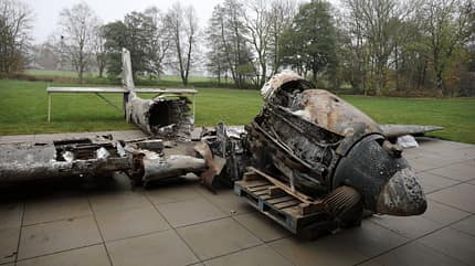 Stuka, Ju87, Junkers, Ju 87 Wrack einer Ju 87 aus Finnland