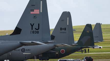 C-130 Hercules Hecks am Boden