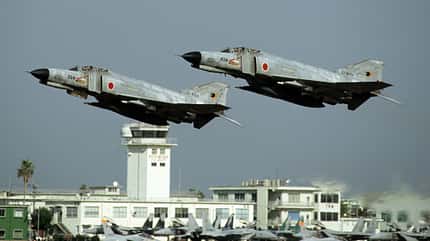 f-4ej, f4, phantom, japan jasdf, nyutabaru F-4EJ beim Start in Nyutabaru