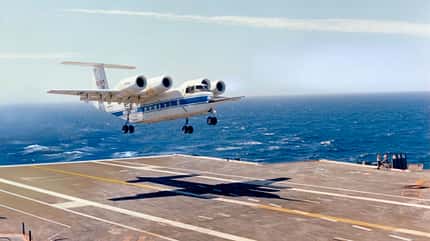QSRA-Forschungsflugzeug Landung auf Flugzeugträger