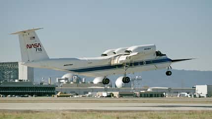 QSRA-Forschungsflugzeug Landung
