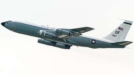 WC-135R,Constant Phoenix,Offutt AFB,55th Wing, USAF, Atomtests, nuklear, Boeing, KC.135, Stratotanker WC-135W beim Start