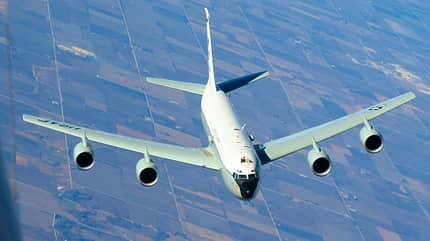 WC-135R,Constant Phoenix,Offutt AFB,55th Wing, USAF, Atomtests, nuklear, Boeing, KC.135, Stratotanker WC-135R im Flug