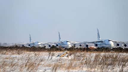 Antonow, An124, Ruslan, Russische Luftwaffe Sieben An-124 beim Üben in Russland