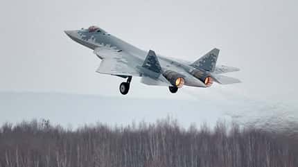 russland, su-57, su57, suchoi, stealth, kampfflugzeug Suchoi Su-57 Start