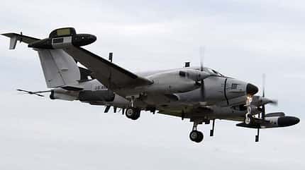 bombardier, global 6500, hades, us army, aufklärungsflugzeug, beech, rc12, rc-12X, guardrail RC-12X Guardrail Landung