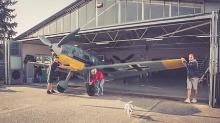 Bf 109, Messerschmitt, Zweiter Weltkrieg, Luftwaffe, Historie, Geschichte, WW2, Charlie Brown, D-FEML, Emil, Junckers