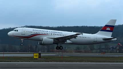 Airbus A320 Kambodscha Landung