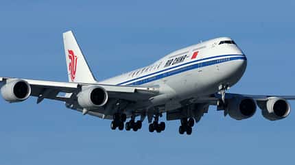 Boeing 747-8 Air China Anflug
