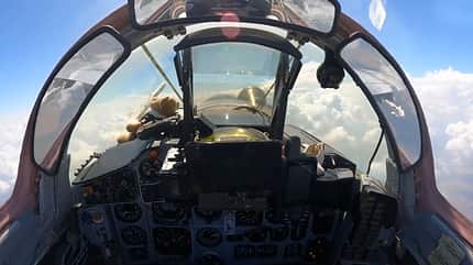 Mikojan MiG-29 Ukraine HARM-Abschuss Cockpit