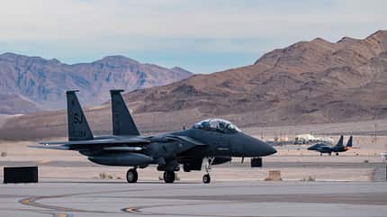 F-15E rollend Nellis AFB