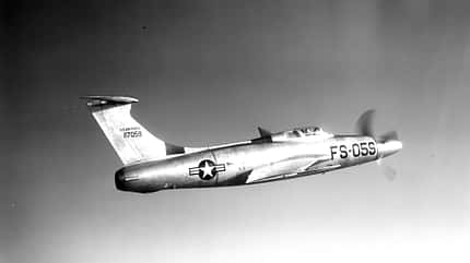 XF-84H, Thunderscreech, Republic, f84, usaf XF-84H Thunderscreech in der Luft