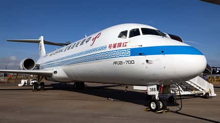 COMAC, C919, Singapore Airshow, Messe, ARJ21 ARJ21 ausgestellt auf der Singapore Airshow
