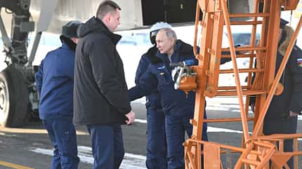 Putin, Tu160, Tu160M, Blackjack, Tupolew, Kasan Russian President Putin flies supersonic strategic bomber