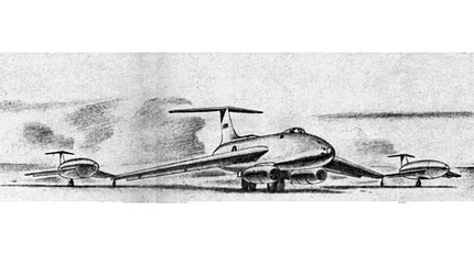 Martin, XB-51, Matador, US Air Force, Projekt Tom-Tom Martin XB-51 mit Matador am Boden Zeichnung