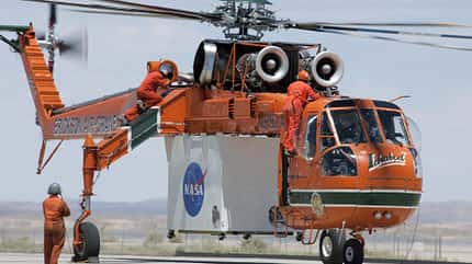 Erickson, Air Crane, S-64, Sikorsky Erickson S-64 Air Crane NASA-Tests am Boden