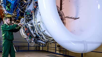 PD8, Awiadwigatel, Superjet, UEC, Russland Das neue russische Turbofan-Triebwerk PD-8 auf dem Prüfstand.
