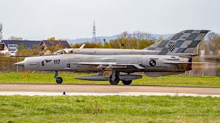 MiG21, MiG, Mikojan, Kroatien, Zagreb Kroatische MiG-21 in Zagreb, 2024