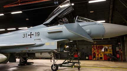 Neuburg, TLG74, Eurofighter, Luftwaffe, Bundeswehr Nachtflug-Übung des TLG 74 in Neuburg/Donau