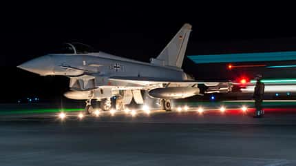 Neuburg, TLG74, Eurofighter, Luftwaffe, Bundeswehr Nachtflug-Übung des TLG 74 in Neuburg/Donau