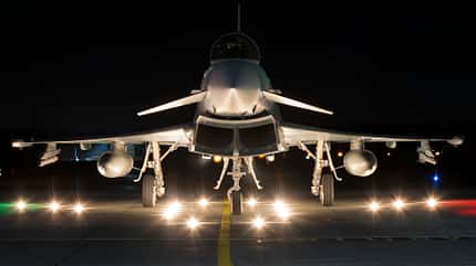 Neuburg, TLG74, Eurofighter, Luftwaffe, Bundeswehr Nachtflug-Übung des TLG 74 in Neuburg/Donau