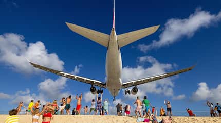 Sint, Maarten, Take-Off, Reportage, Flughafen, Karibik