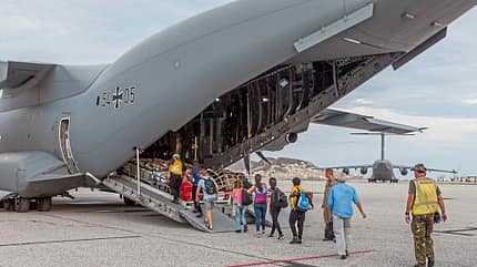 Bundeswehr, A400, Luftwaffe, Katastrophe, Hilfe, Humanitäre Hilfe