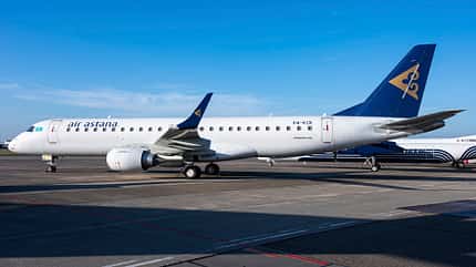 Air Astana, Kasachstan, Embraer 190LR, Almaty, Airline, Fly Arystan, FlyArystan, Maastricht