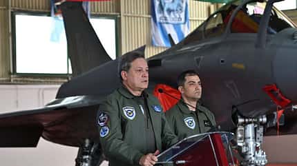 Iniochos 2024, Griechenland Griechischer Luftwaffenchef am Rednerpult