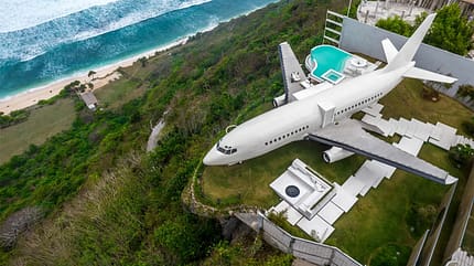 Luftaufnahme Boeing 737 als Luxus-Ferienvilla