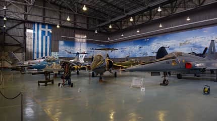 Museum, Dekeleia, Tatoi, Griechenland, F-104, Starfighter, Lockheed Museum Tatoi Übersicht Halle