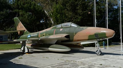 Museum, Dekeleia, Tatoi, Griechenland, RF-84F, Thunderflash, Republic RF-84F Thunderflash im Museum Tatoi