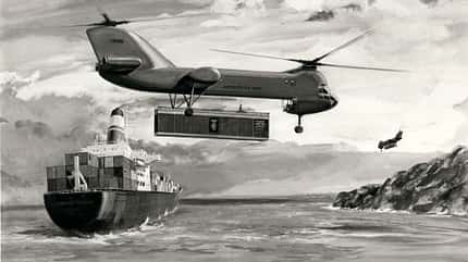 Boeing, XCH-62 Boeing XCH-62 Zeichnung Containertransport