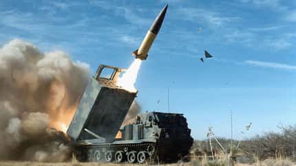 US Army, ATACMS, Rakete ATACMS-Rakete beim Abschuss